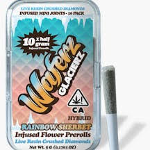 WAFERZ - GLACIERZ - INFUSED PREROLL PACK - HYBRID - RAINBOW SHERBET - .5G - (10PK)