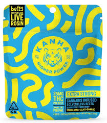 KANHA NANO - EDIBLE - SOLVENTLESS ROSIN BELTS - HYBRID - BLUEBERRY LEMON DROP - 25MG - (4PK)