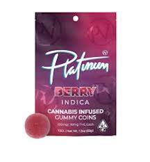 PLATINUM VAPE - EDIBLE - GUMMY COINS - INDICA - BERRY - 100MG