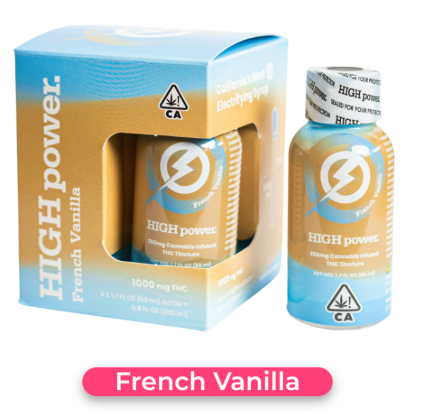 HIGH POWER - TINCTURE - FRENCH VANILLA - (4PK) 1000MG