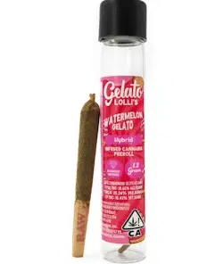 GELATO - LOLLI'S - INFUSED PREROLL - HYBRID - WATERMELON GELATO - 1.2G 