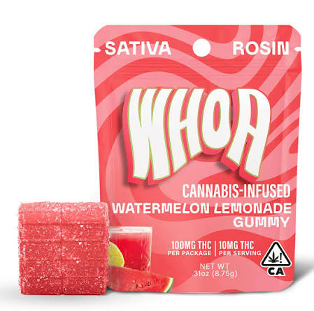 WHOA - EDIBLE - GUMMY - ROSIN - SATIVA - WATERMELON LEMONADE - 100MG