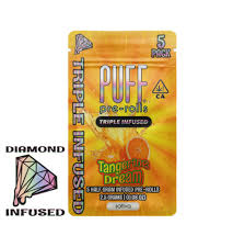 PUFF - INFUSED PREROLL PACK - DIAMOND - SATIVA - TANGERINE DREAM - .5G - (5PK)