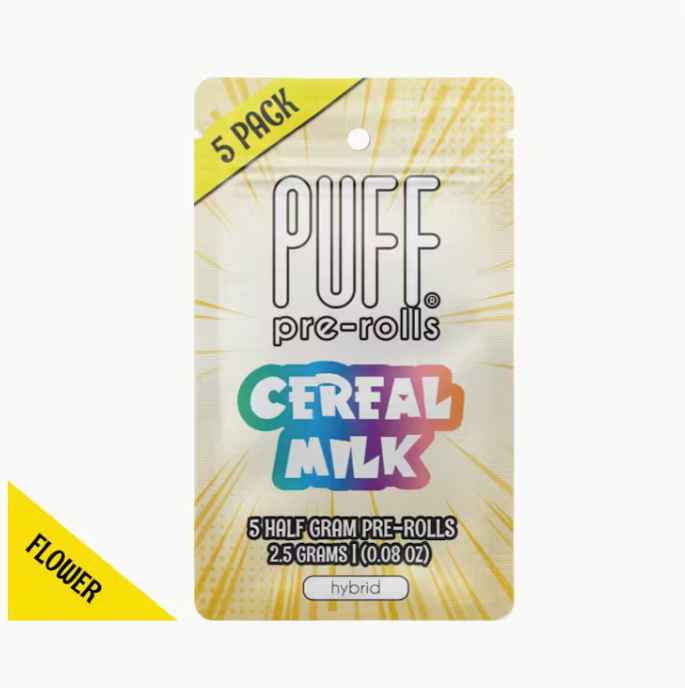 PUFF - PREROLL PACK - HYBRID - CEREAL MILK  - .5G (5PK)