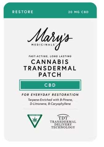MARY'S MEDICINAL - TRANSDERMAL PATCH - RESTORE CBD - 20MG