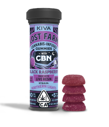 LOST FARM - EDIBLE - GUMMY - CBN - BLACK RASPBERRY NORTHERN LIGHTS - 10:5