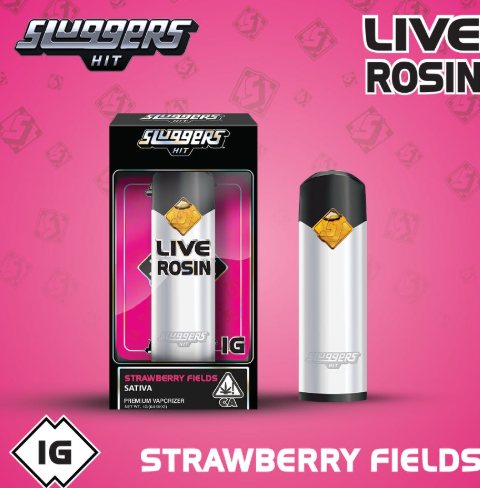 SLUGGERS - AIO - LIVE ROSIN - SATIVA - STRAWBERRY FIELDS - 1G