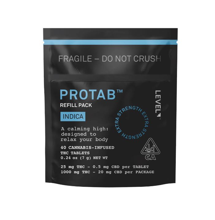 Indica ProTab Refill (40 Count) | 1000mg THC/20mg CBD