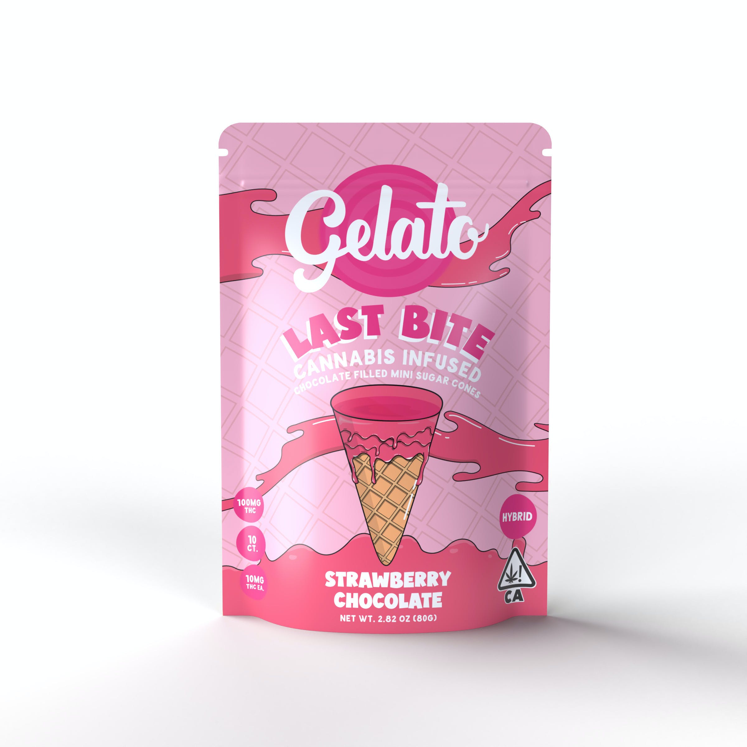 Strawberry Chocolate Last Bite Cones | 100mg