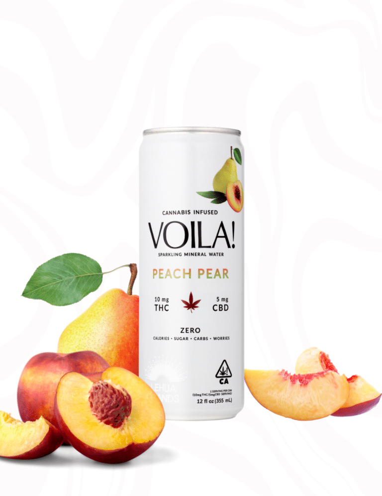 PEACH PEAR INFUSED SPARKLING WATER 355ML (10MG THC/5MG CBD)