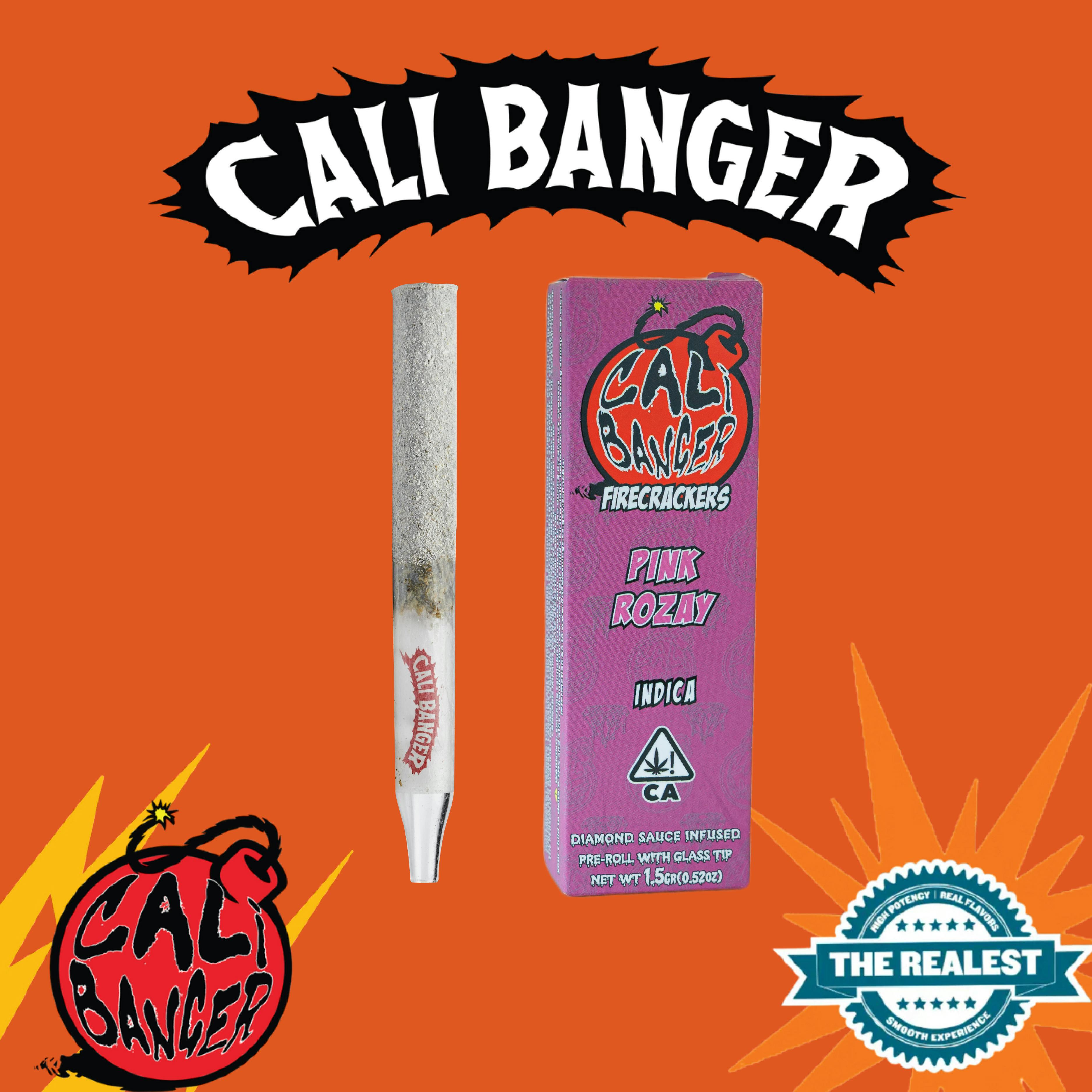 Cali banger - FIRECRACKER INFUSED PRE ROLL PINK ROZAY 1.5 G