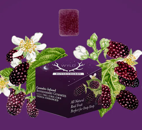BOYSENBERRY GUMMIES 1:1:1 THC:CBD:CBN - 10 PACK
