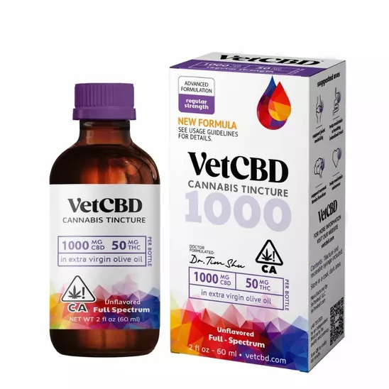 Vetcbd - VETCBD | REGULAR STRENGTH-1000MG CBD/50MG THC 2OZ