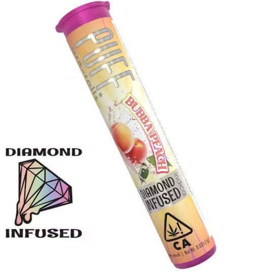 Puff - DIAMOND INFUSED PRE ROLL - 1G - INDICA - BUBBA PEACH