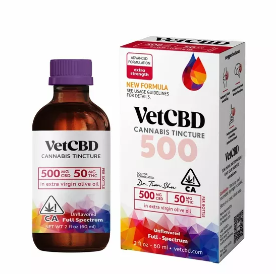VETCBD | EXTRA STRENGTH-500MG CBD/50MG THC 2OZ