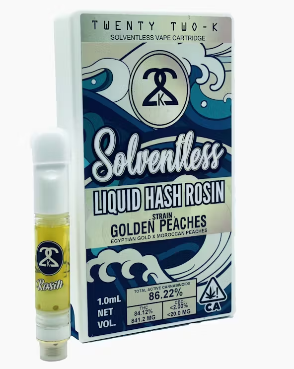 22k - GOLDEN PEACHES - LIQUID HASH ROSIN - 1G CART Main Image