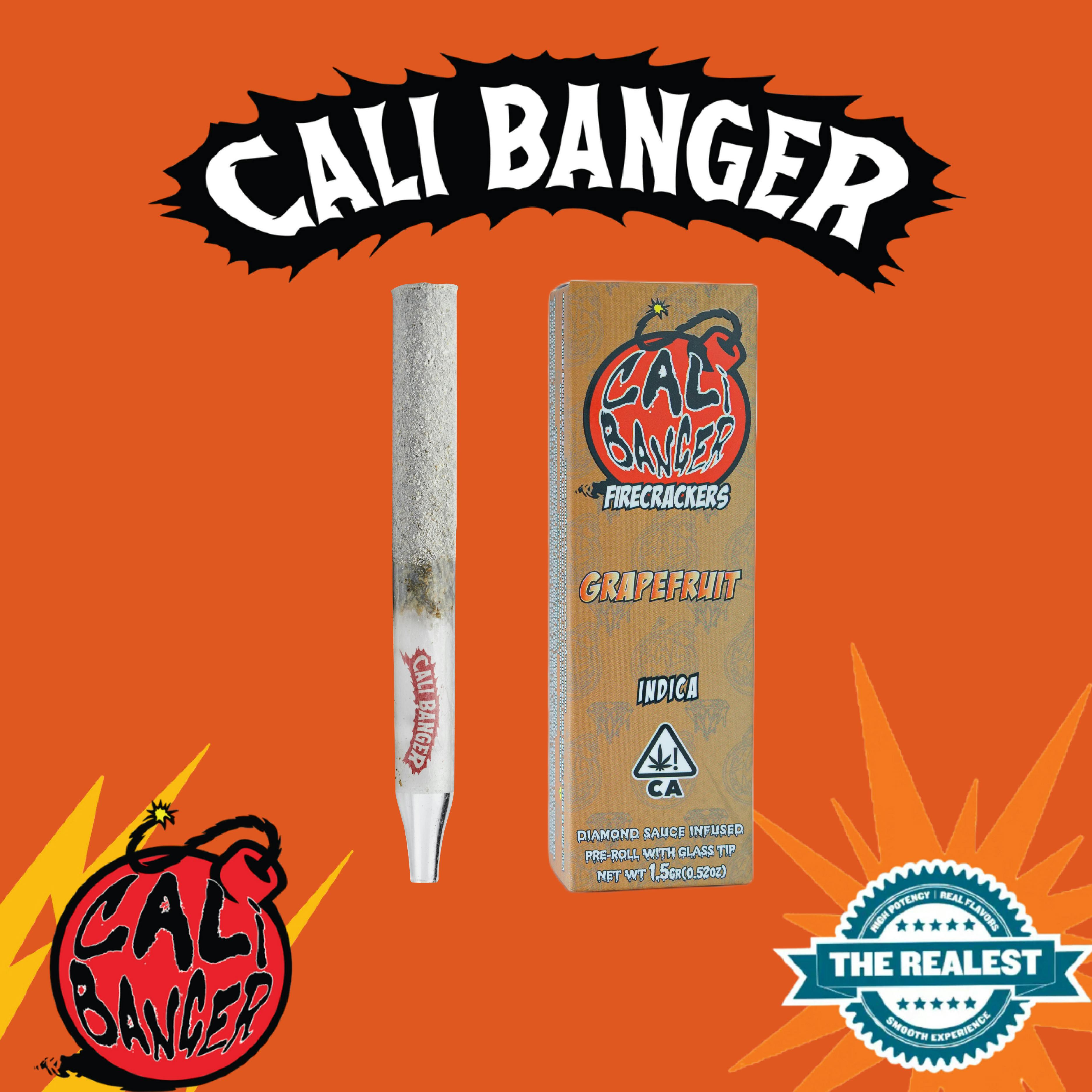 Cali banger - FIRECRACKER INFUSED PRE ROLL GRAPEFRUIT 1.5 G Main Image