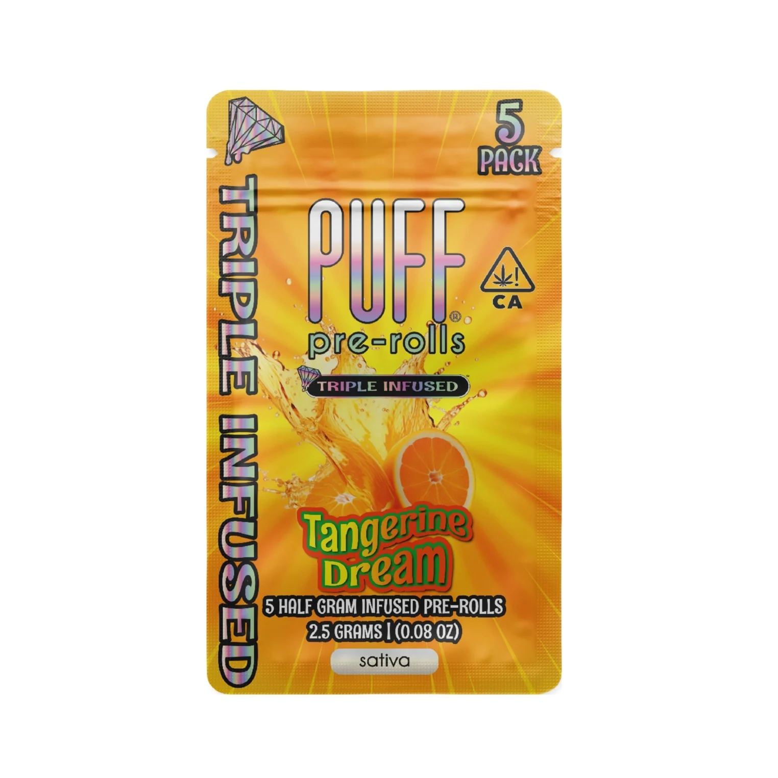 Puff - DIAMOND INFUSED - TANGERINE DREAM 5PK Main Image
