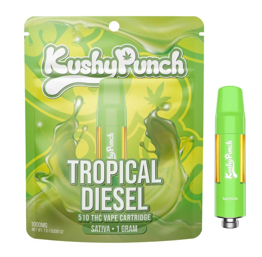 Kushy punch - KUSHY PUNCH CARTRIDGE 1G SATIVA TROPICAL DIESEL
