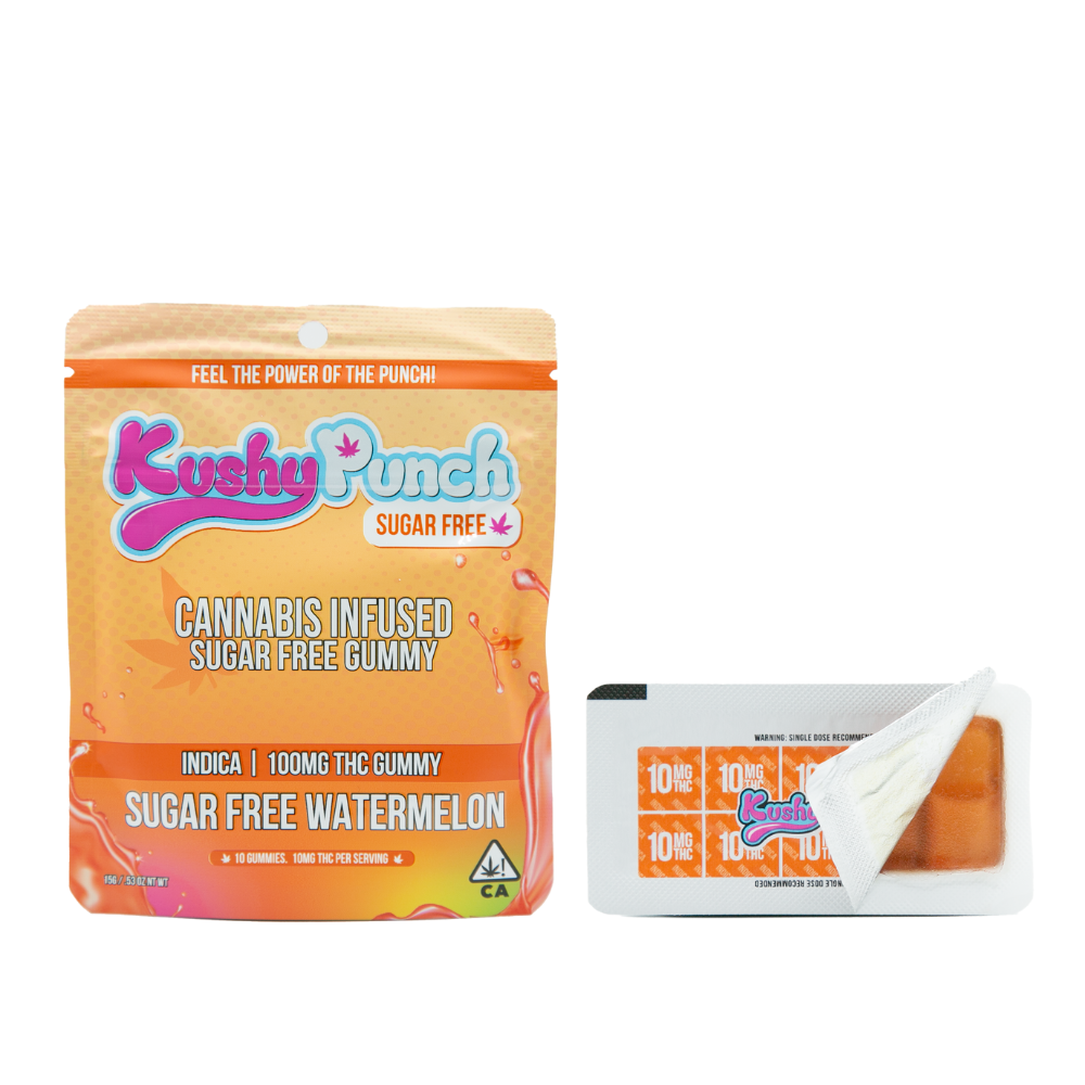 Kushy punch - WATERMELON SUGAR FREE INDICA GUMMY 100MG Main Image