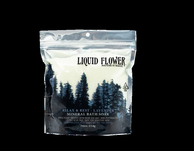 Liquid flower - RELAX LAVENDER MINERAL BATH SOAK | 16OZ, LIQUID FLOWER