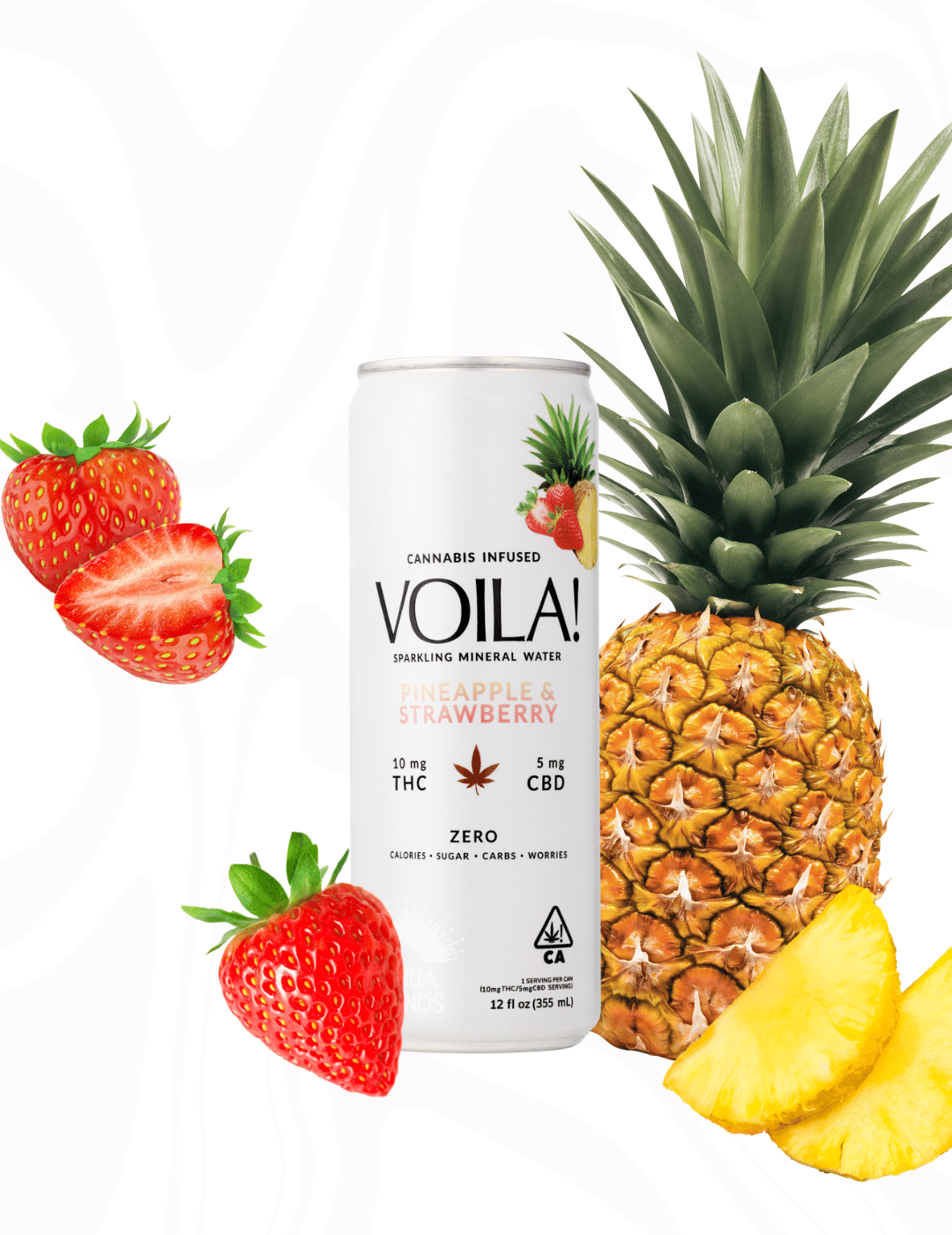 PINEAPPLE STRAWBERRY INFUSED SPARKLING WATER 355ML