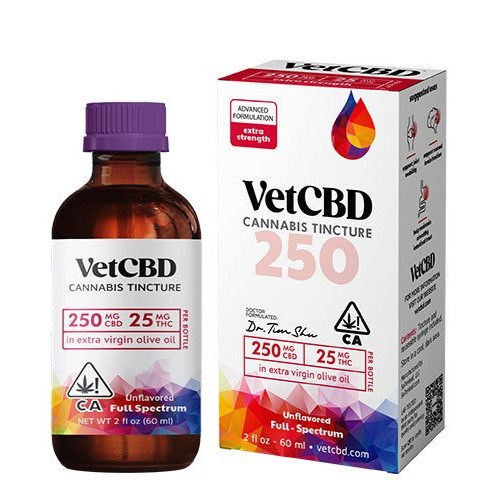 VETCBD | EXTRA STRENGTH-250MG CBD/25MG THC 2OZ