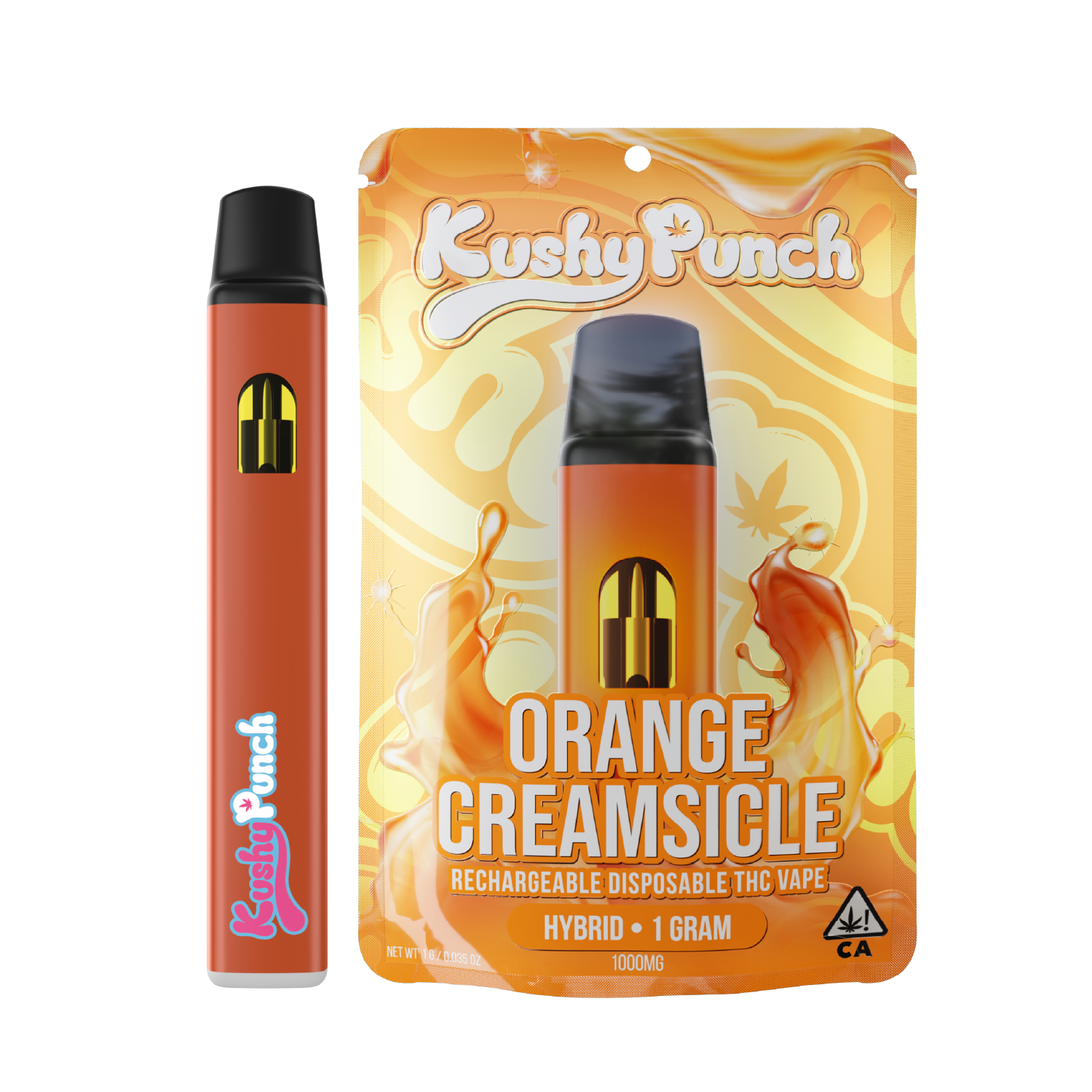 Kushy punch - AIO VAPE 1G HYBRID ORANGE CREAMSICLE