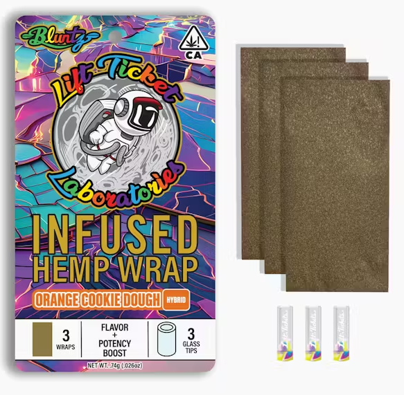 ORANGE COOKIE DOUGH [H] 3PK PAPERS W/ GLASS TIPS