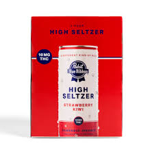 Pabst blue ribbon - STRAWBERRY KIWI SELTZER - 40 mg - 4 Pack