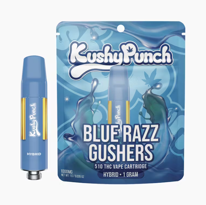 KUSHY PUNCH | BLUE RAZZ GUSHERS - CARTRIDGE 1G