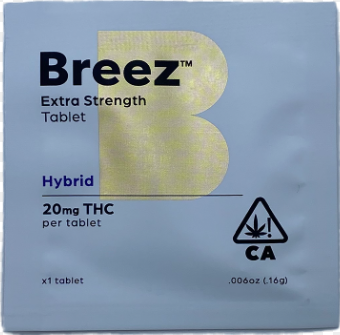 EXTRA STRENGTH TABLET (HYBRID, 20 MG THC)