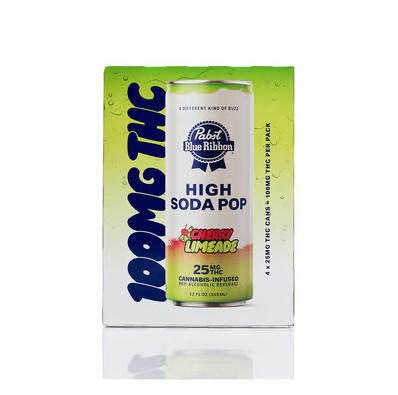 Pabst blue ribbon - CHERRY LIMEADE SODA - 100 mg - 4 Pack Main Image