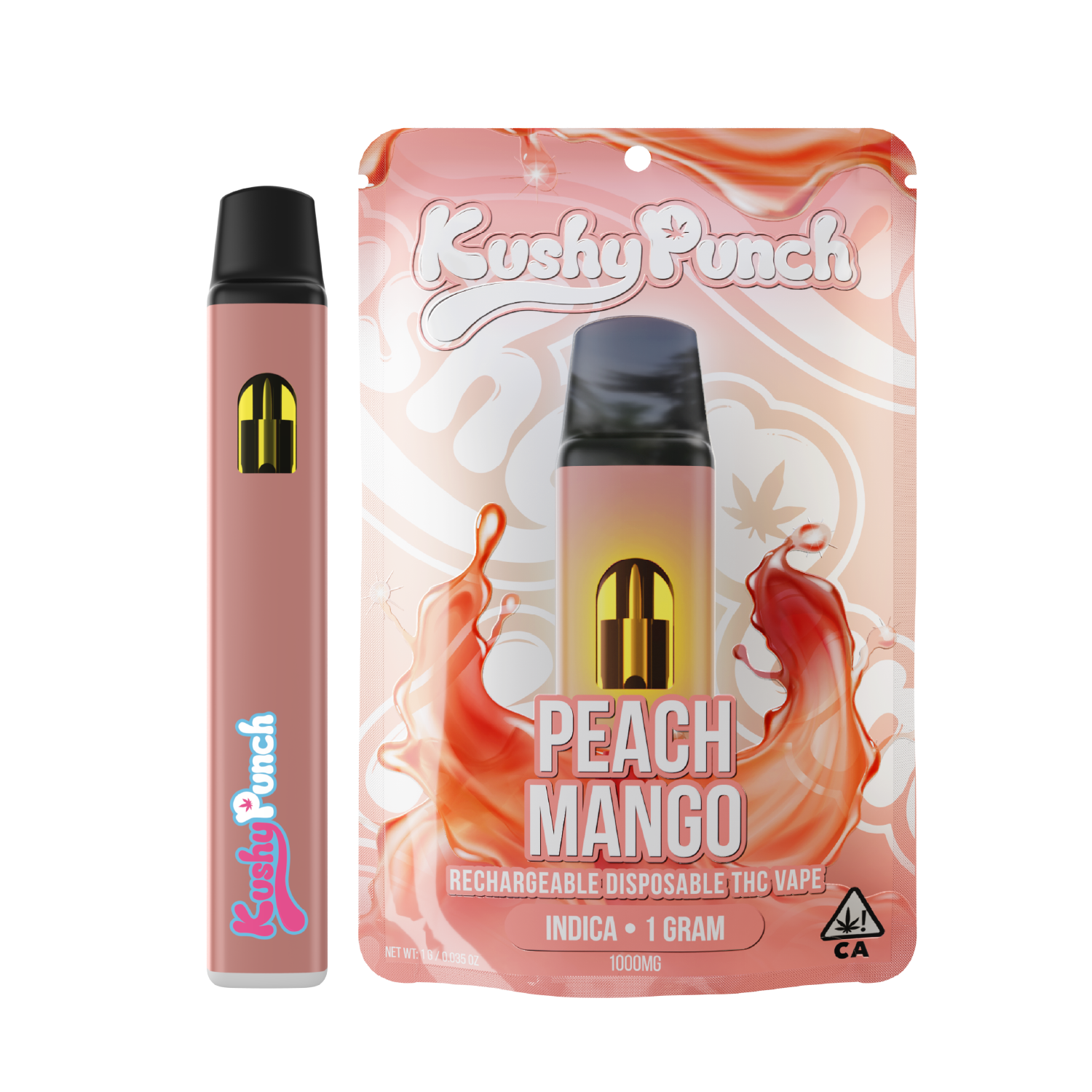 Kushy punch - AIO VAPE 1G INDICA PEACH MANGO