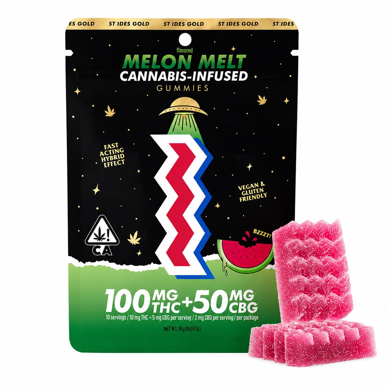 Melon Melt CBG Gummy - 100 mg