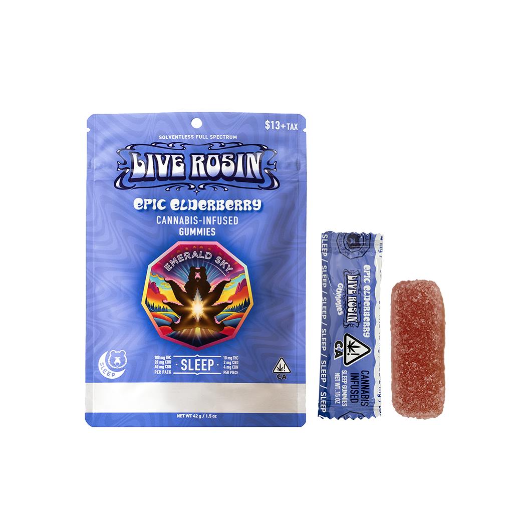 Emerald Sky — - EPIC ELDERBERRY - SLEEP - LIVE ROSIN GUMMY - 10 PACK -