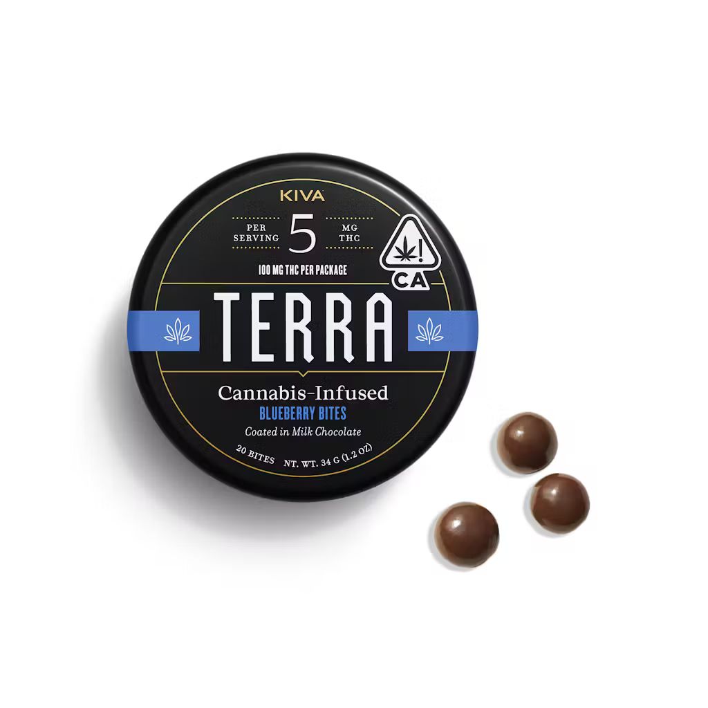 Kiva — - BLUEBERRY - CHOCOLATE COVERED BITES - 20 PACK -