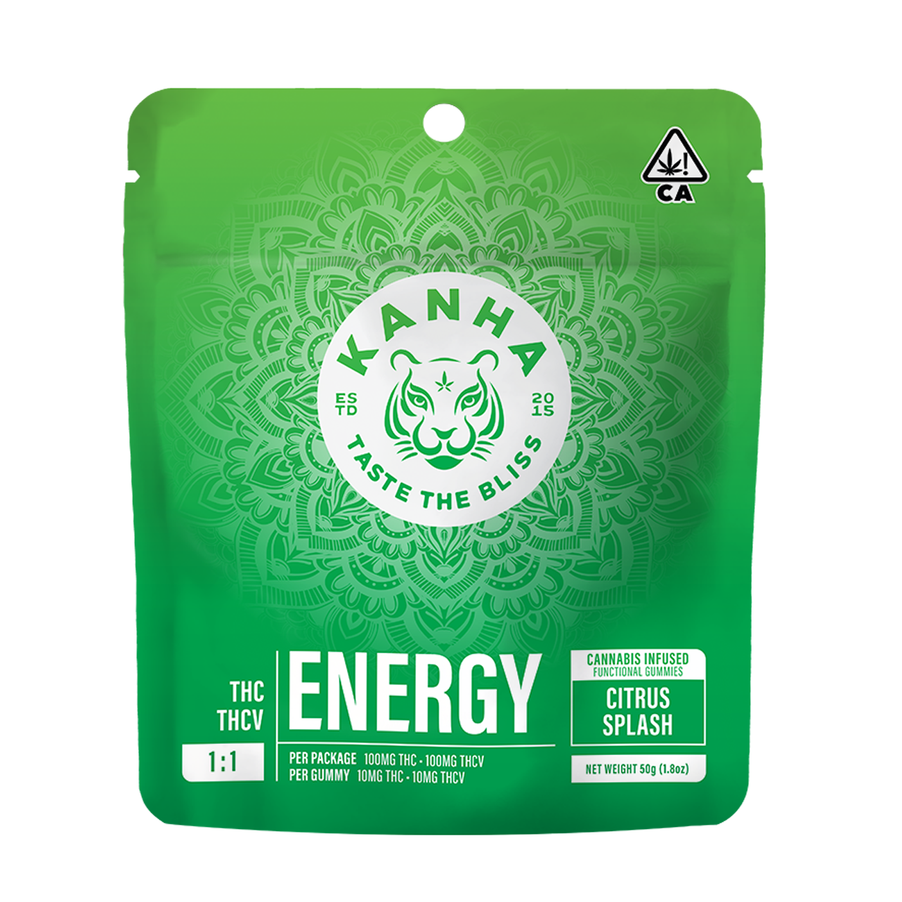 KANHA — - CITRUS SPLASH - THCV ENERGY - NANO GUMMY - 10 PACK -