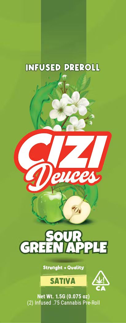 Cizi — Sour Green Apple - Deuces