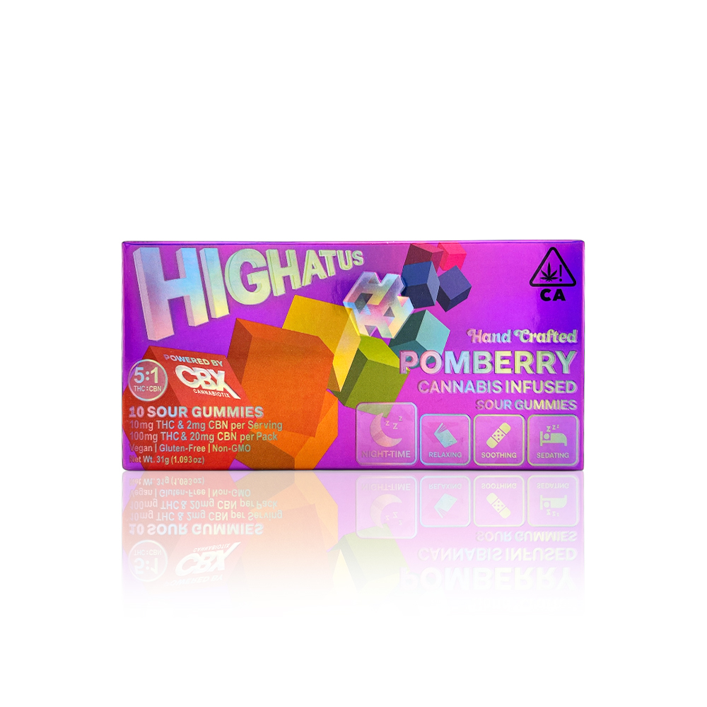 Highatus — - SOUR POMBERRY - CBN 5:1 - GUMMY - 10 PACK -