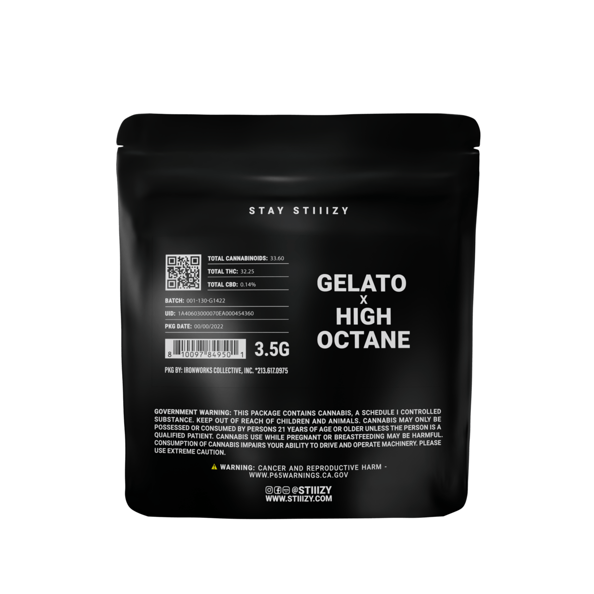 Stiiizy — Gelato X High Octane - - Black Tier