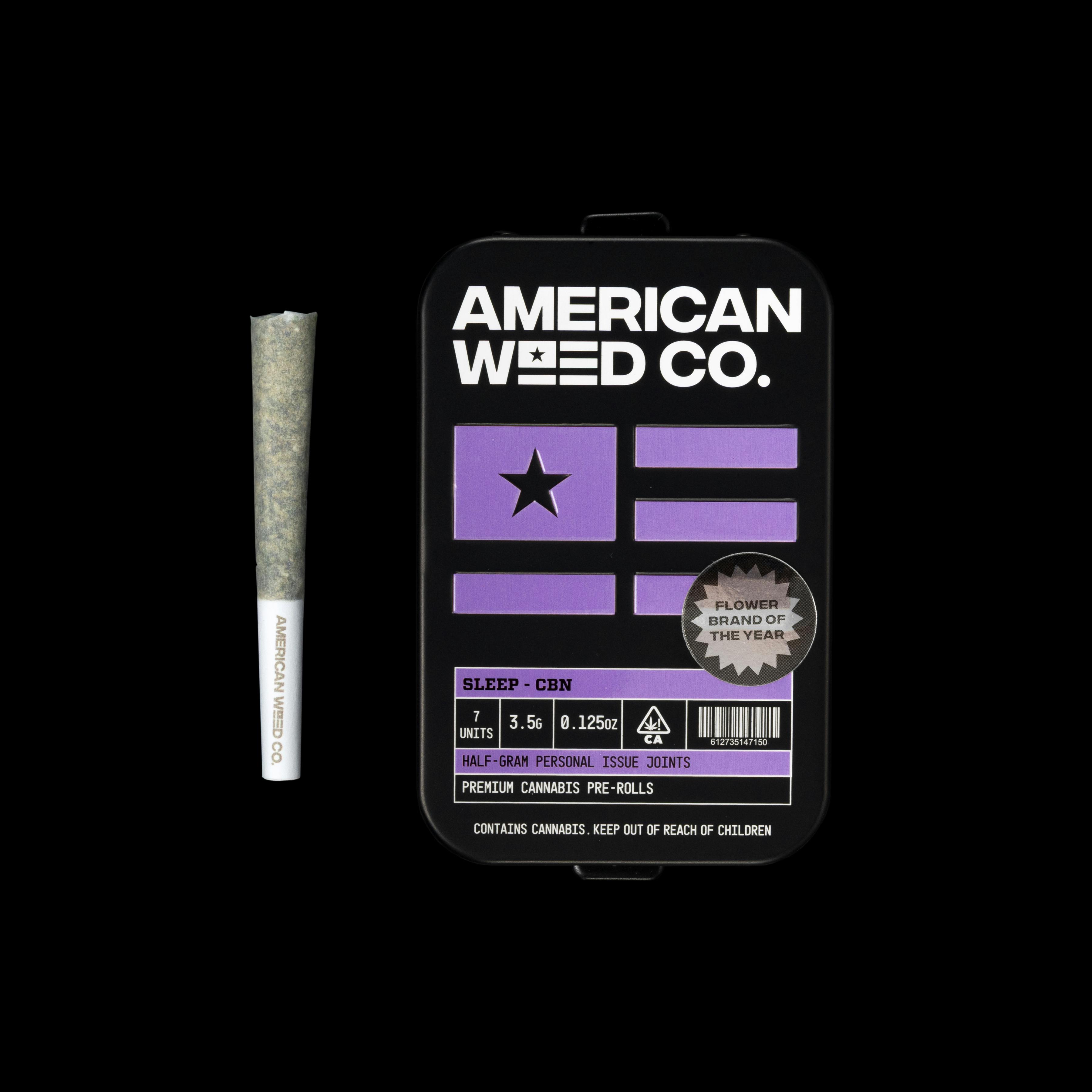 American Weed Co. — - LAVENDER DREAM - CBN - INFUSED PREROLL - 1 G - 2 PACK
