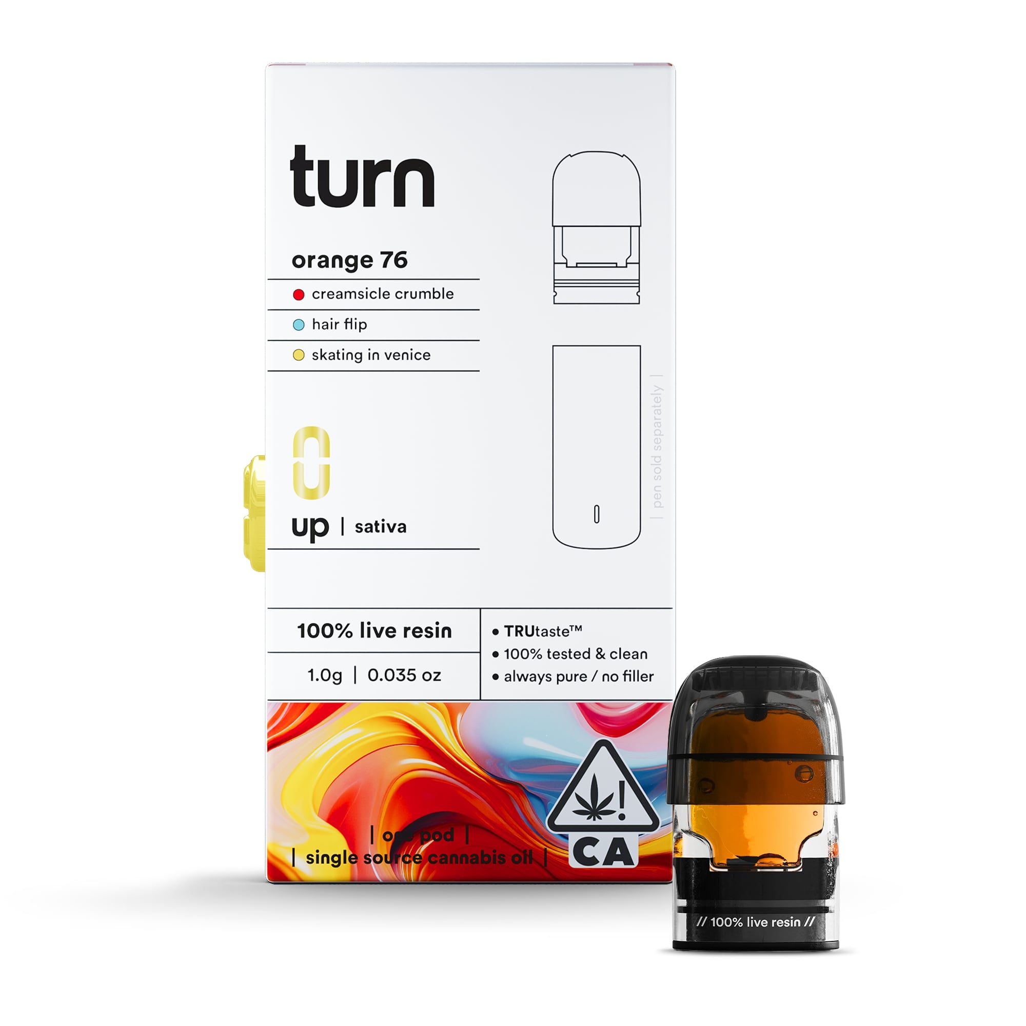 Turn - Orange 76 - Sativa - Live Resin Pod - 1g – Premium Cannabis ...
