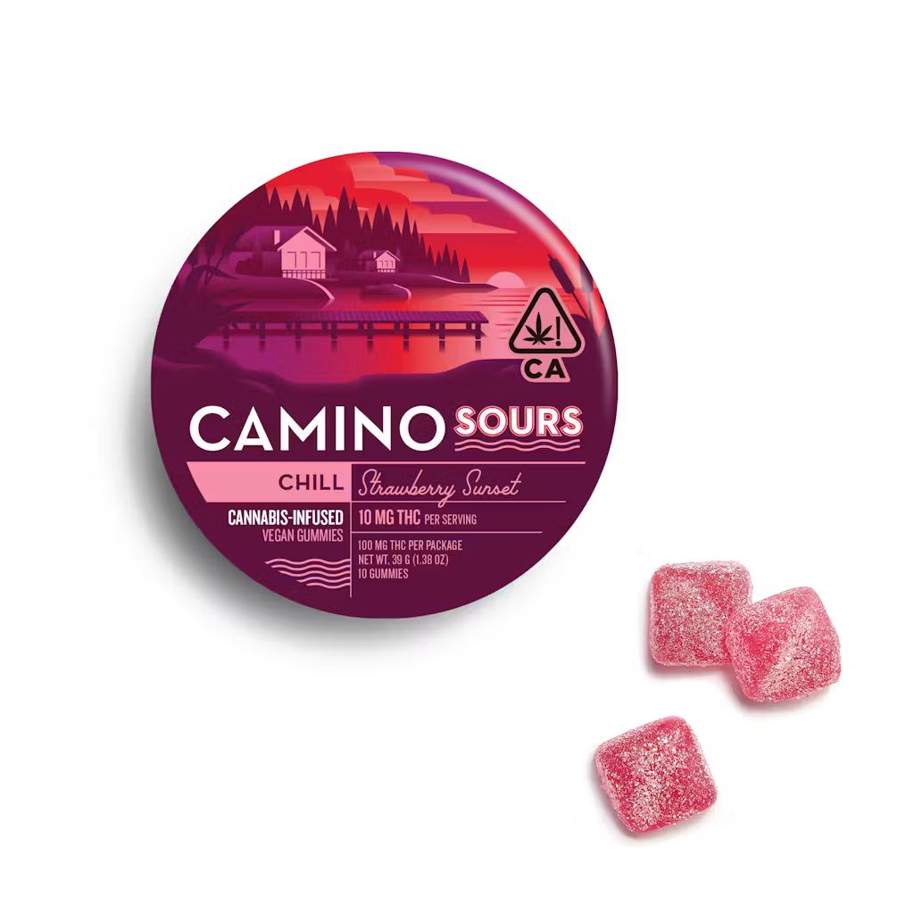 CAMINO — - SOURS STRAWBERRY SUNSET - CHILL - GUMMY - 10 PACK -