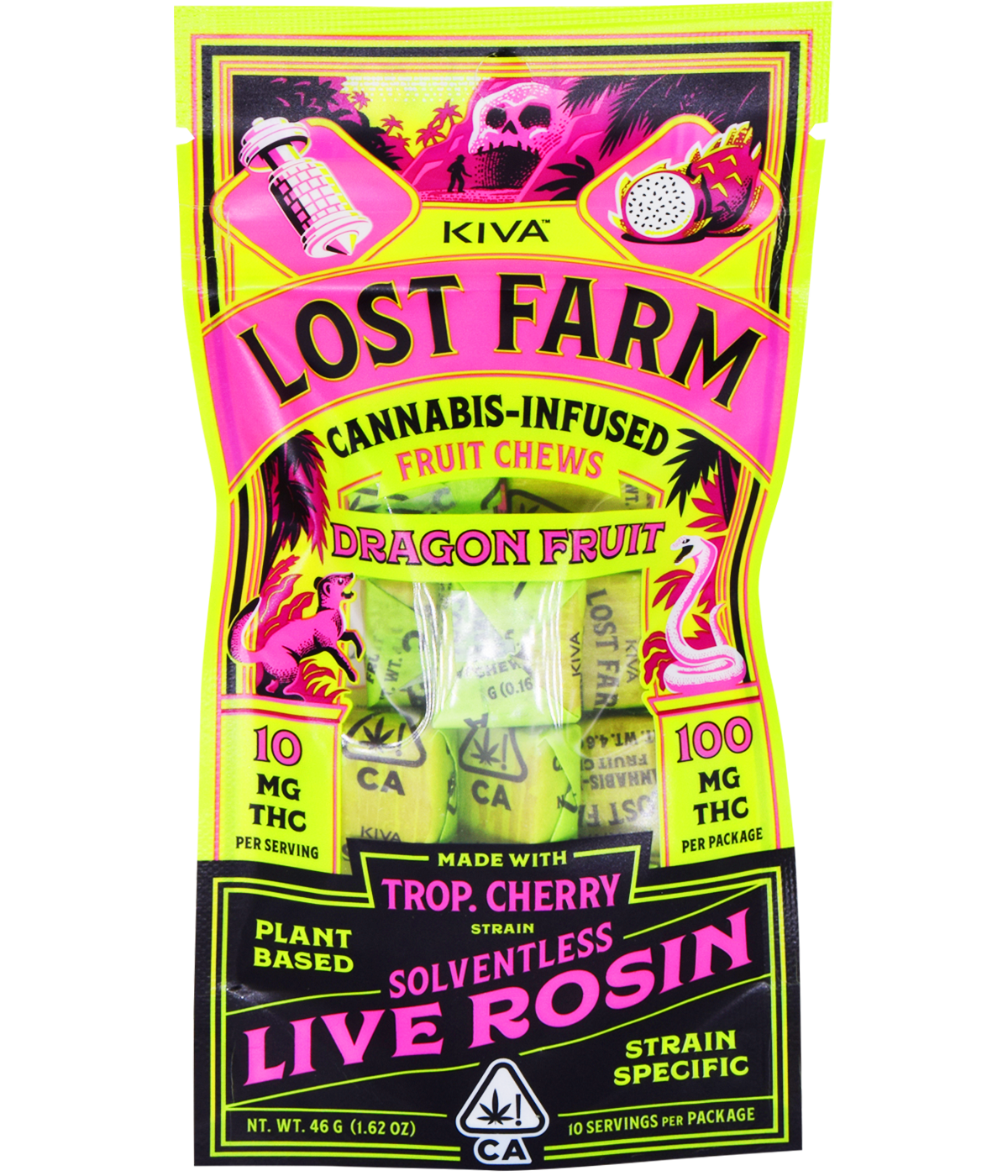 Lost Farm — - DRAGON FRUIT - LIVE ROSIN FRUIT CHEW - 10 PACK -