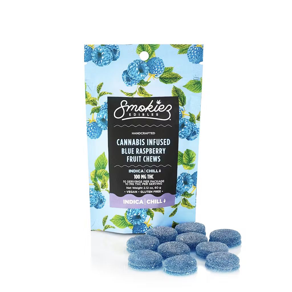 Smokiez - Blue Raspberry - Indica - Gummy - 10 Pack - 100mg – Premium ...