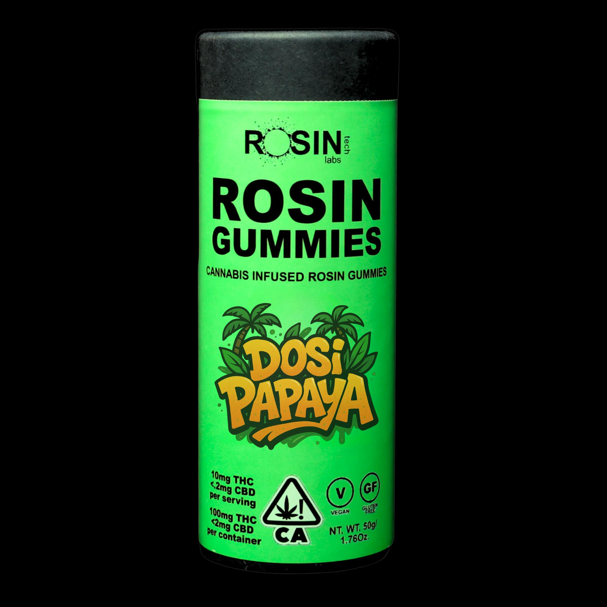 Rosin Tech — - PAPAYA - ROSIN GUMMY - 100 MG - 10 PACK