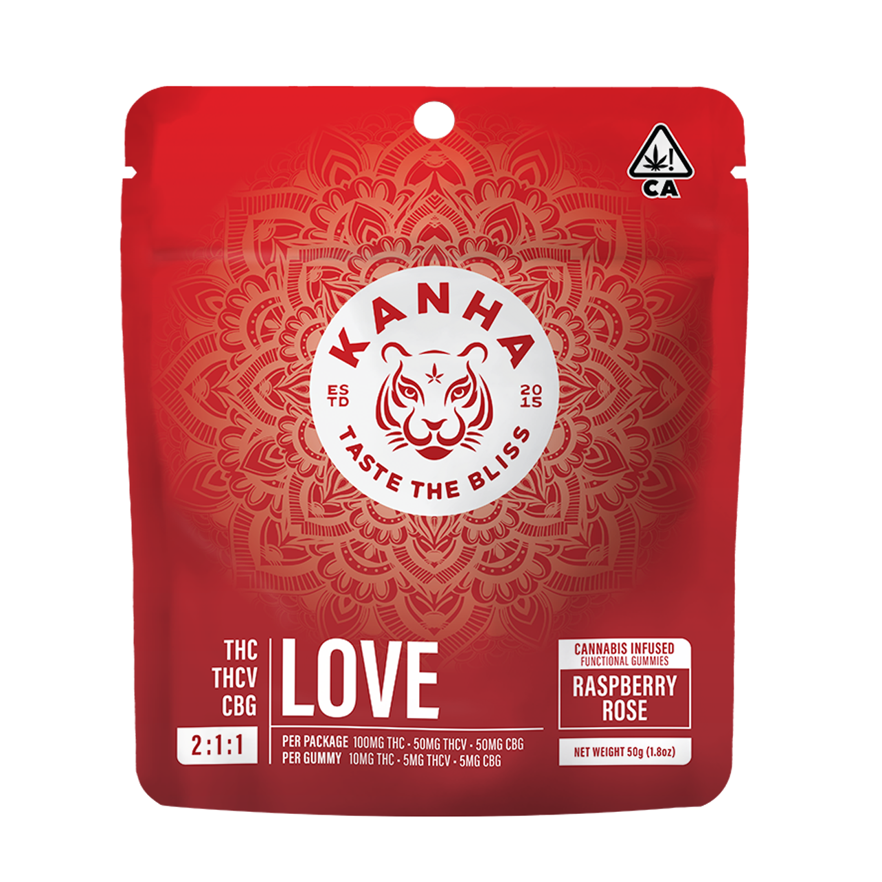 KANHA — - RASPBERRY ROSE - THCV LOVE - 10 PACK -