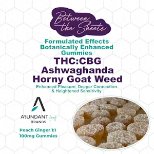 Between the Sheets | Hybrid | 1:1 THC:CBG | Peach Ginger | 100mg - 10pk