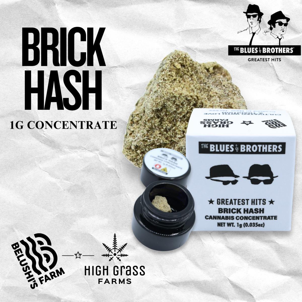 Blues Brothers | Extract | Brick Hash | Sativa 